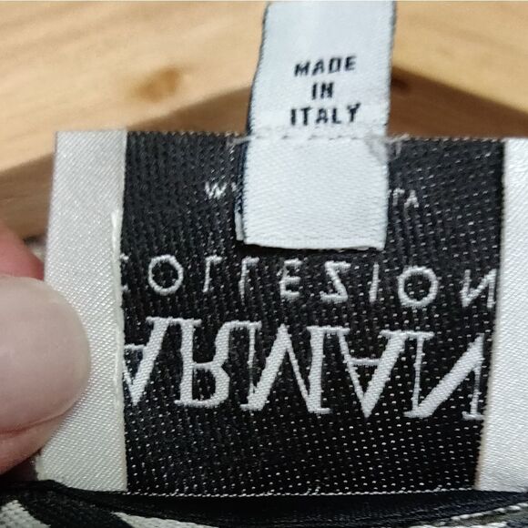 Armani Collezioni multi color stripe open front blazer Shirt Silk Jacket Size 4 - Picture 8 of 10